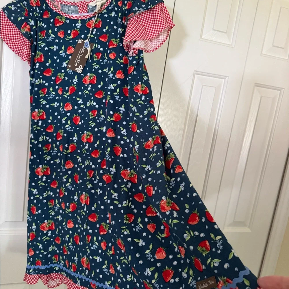 Matilda Jane Navy Dress with Strawberry Print - Picture 2 of 3